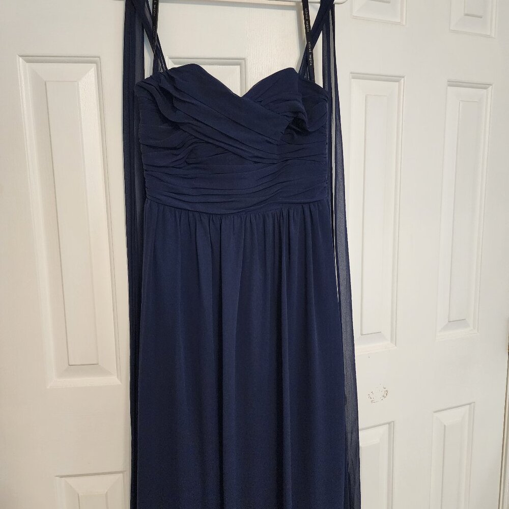 Alfred Angelo Navy Blue Chiffon Bridesmaid Dress
